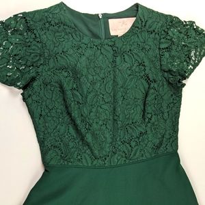 NWT Gal Meets Glam Hunter Green Lace Dress Size 2